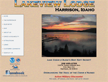 Tablet Screenshot of lakeviewlodge-harrison-idaho.com